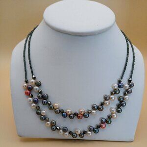 Lia Sophia Elegant Multicolor Pearl Necklace